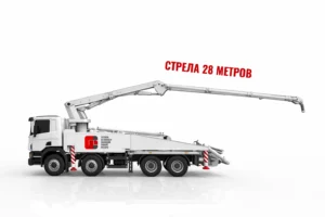 Аренда автобетононасоса со стрелой 28 м